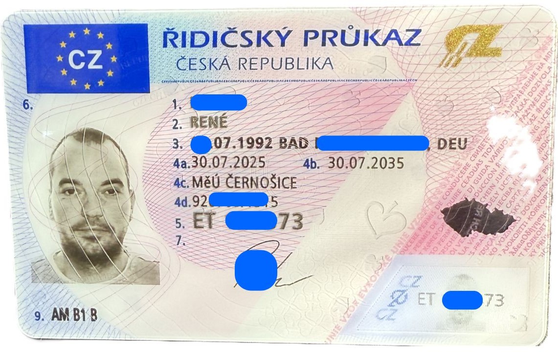 EU Führerschein für Rene